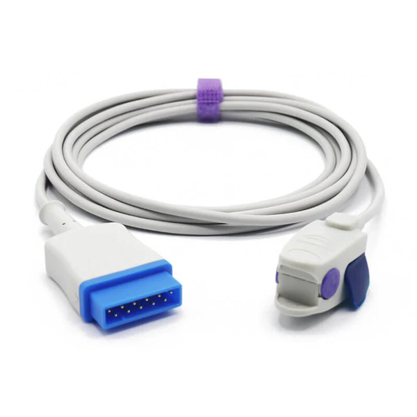 NAK-019S: Kompatibler GE Datex Ohmeda SpO₂-Sensor, Pädiatrischer Clip, 3 m, 11-poliger Stecker