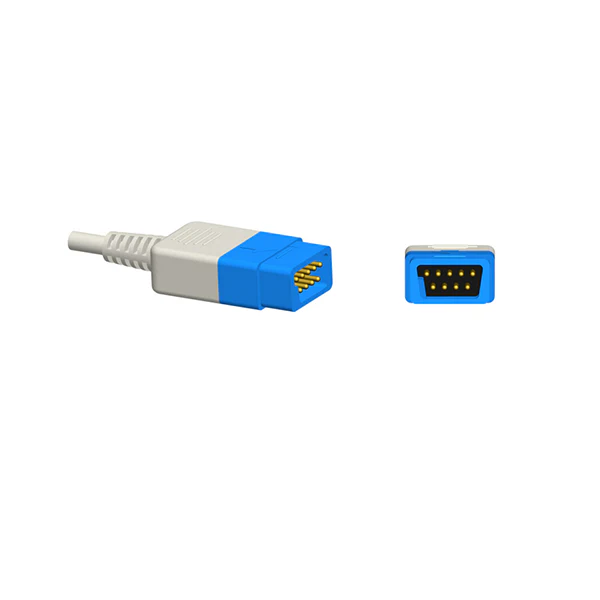 NAK-022S: Kompatibel für GE TruSignal SpO₂-Sensor TS-E-D, Ohrclip für Erwachsene, 1 m, 9-poliger Stecke