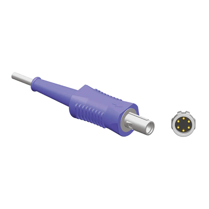 NAK-014S: Kompatibel mit Mindray SpO2 Sensor Erwachsenen-Clip, 3 m, 6-poliger 40°-Stecker mit Verriegelung