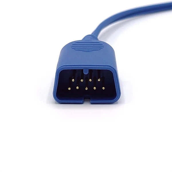 NAK-043S: Kompatibler Nihon Kohden SpO₂-Sensor mit Ohrclip, 1 Meter, 9-poliger Stecker