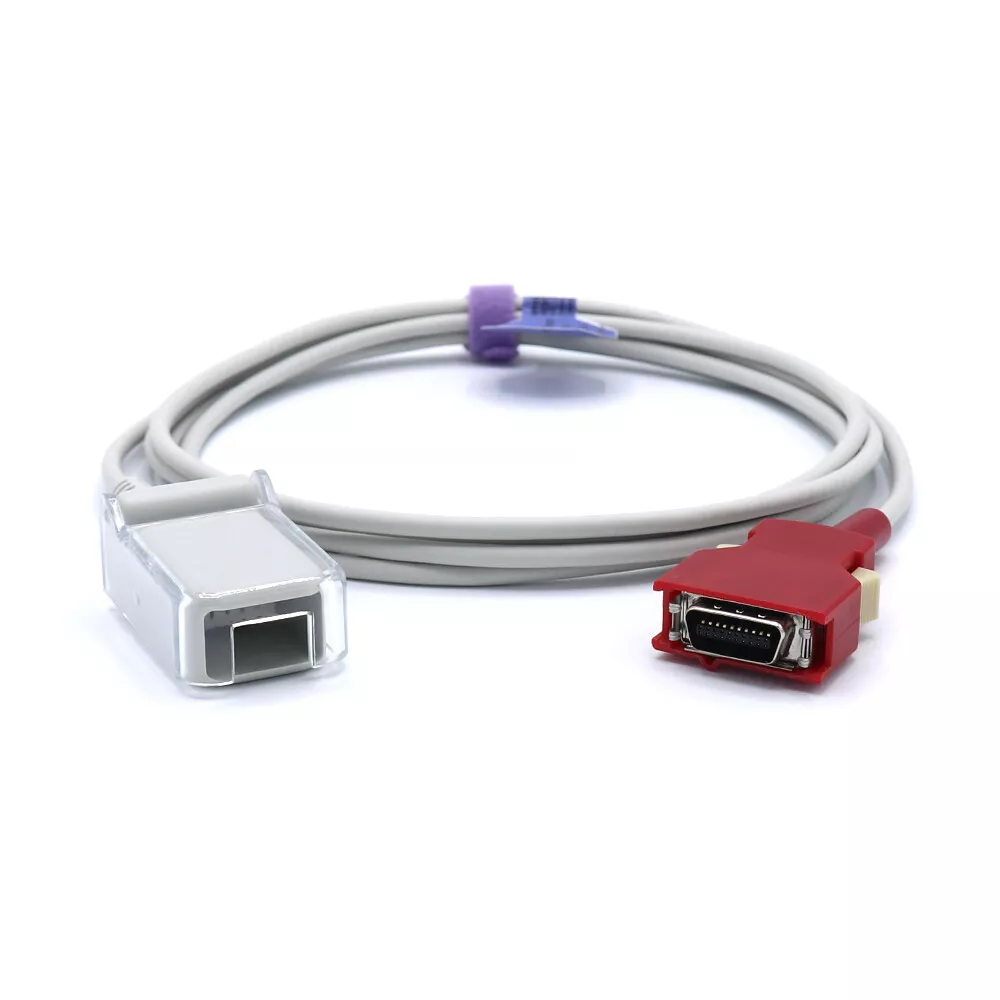 NAK-035S: Masimo 2059 / RED LNC-10 Compatible SpO₂ Adapter Cable, 20-Pin, 2.2m, Model SP0215GM