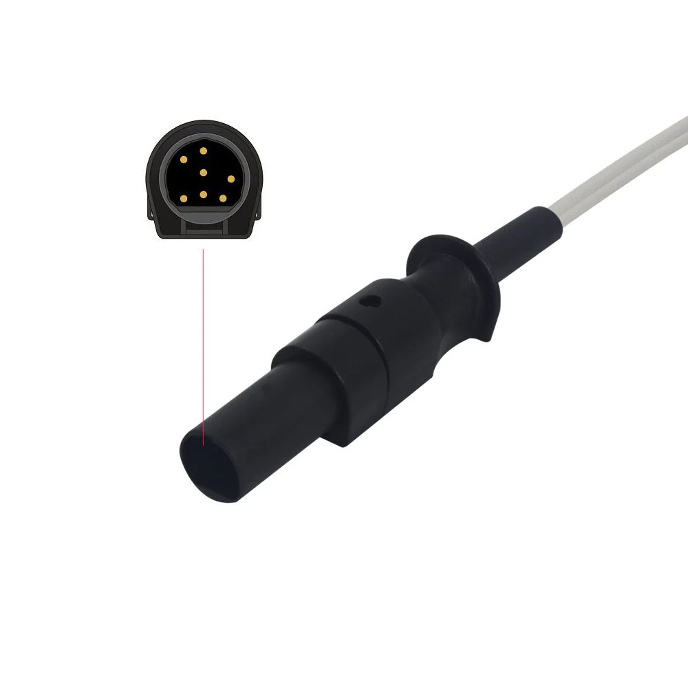 NAK-015S: Kompatibel mit Datex Ohmeda OXY-F4-H SpO2 Sensor Fingerclip, 3 m, 7-poliger Stecker