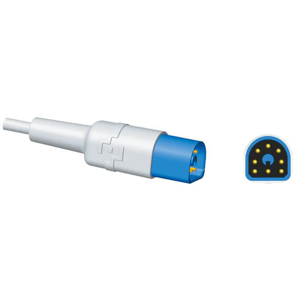 NAK-051S: Kompatibel mit Philips SpO₂-Sensor, Gummi - Ausführung für Kinder, (ca. 3 m), 8-Pin-Anschluss