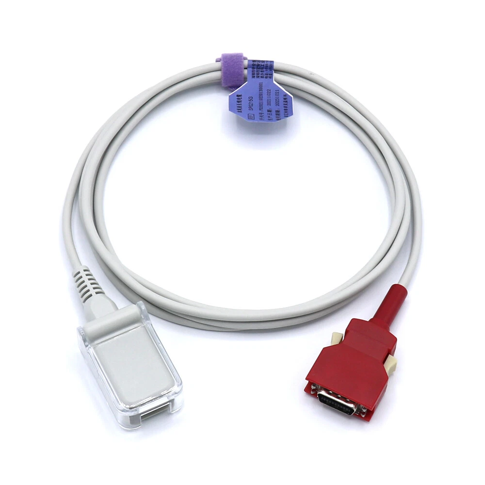 NAK-035S: Masimo 2059 / RED LNC-10 Compatible SpO₂ Adapter Cable, 20-Pin, 2.2m, Model SP0215GM