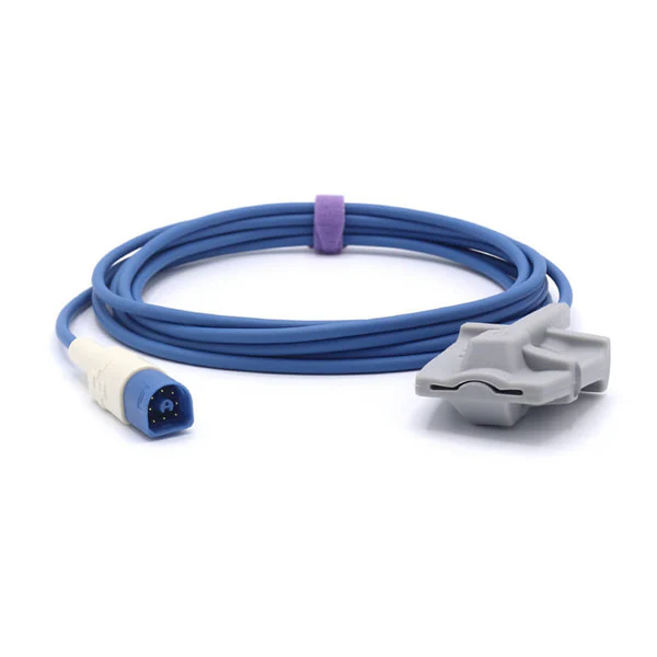 NAK-050S: Kompatibel mit Philips M1191A/B, M1191AL/BL SpO₂-Sensor, Gummi Ausführung für Erwachsene, 3 m, 8-Pin-Anschluss.