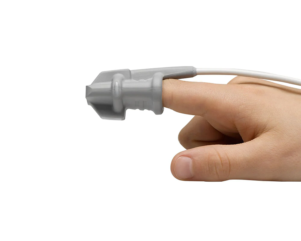 NAK-34S: Kompatibler Masimo SpO2-Sensor 2644 für Erwachsene, Finger, Soft, 20-poliger Stecker. Lände: 3m