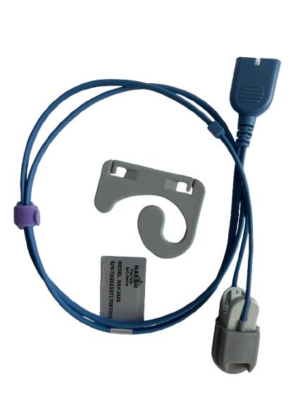 NAK-043S: Kompatibler Nihon Kohden SpO₂-Sensor mit Ohrclip, 1 Meter, 9-poliger Stecker