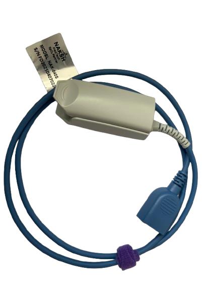 NAK-040S: Kompatibler Nihon Kohden SpO2-Sensor TL-201T – Fingerclip für Erwachsene, (ca. 1 Meter) Kabellänge, 9-poliger Stecker.