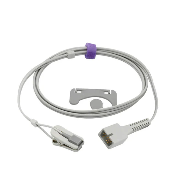 NAK-004S:  Ohrclip-Sensor kompatibel mit Nellcor (NON-MAX), 7-poliger Stecker, inkl. Ohrhalterung, ähnlich Dura-Y und D-YSE, Länge: 90 cm