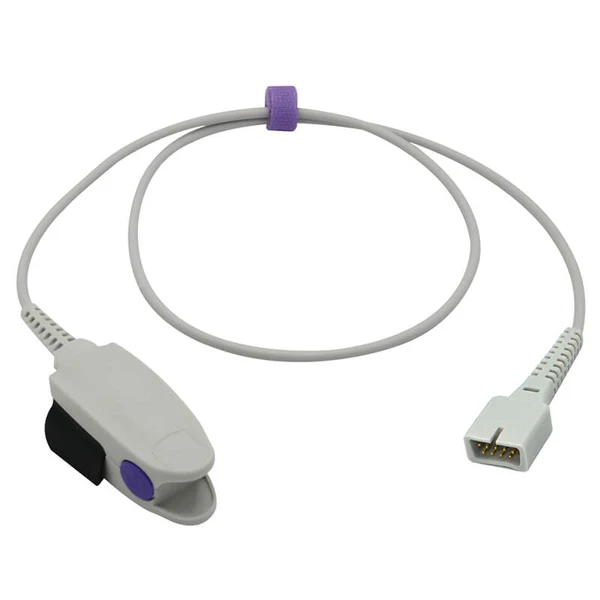 NAK-021S: Kompatible with Datex-Ohmeda OXY-F-DB SpO₂ Sensor, Finger Clip, (1 meter), 9-Pin Connector