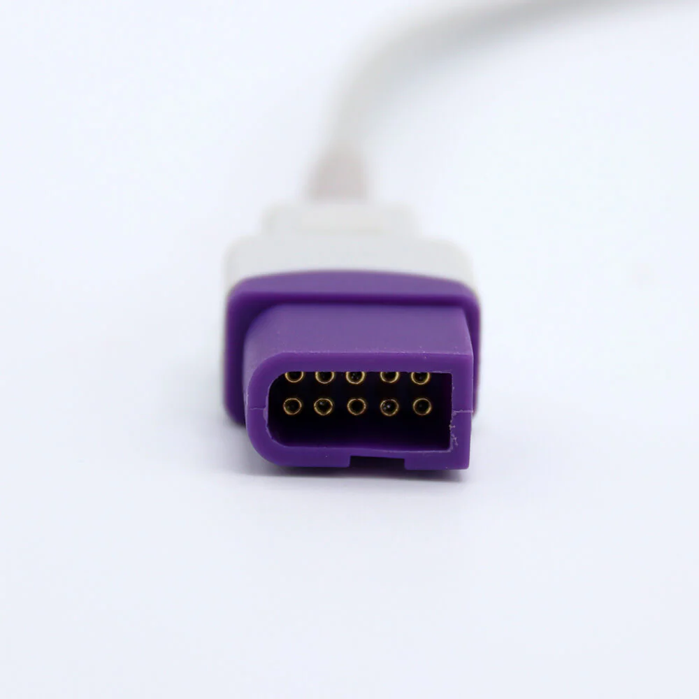 NAK-061S: Kompatibel mit Spacelabs 700-0792-00 SpO₂-Adapter-Verlängerungskabel, 2,2 Meter, 10-poliger Stecker