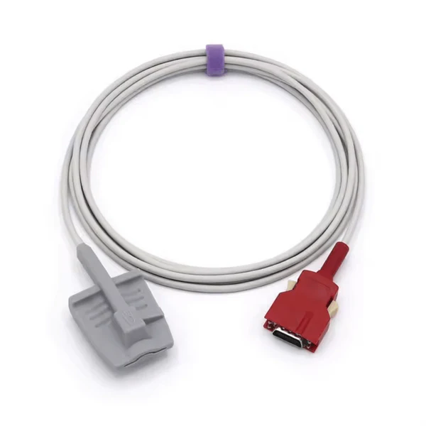 NAK-34S: Kompatibler Masimo SpO2-Sensor 2644 für Erwachsene, Finger, Soft, 20-poliger Stecker. Lände: 3m